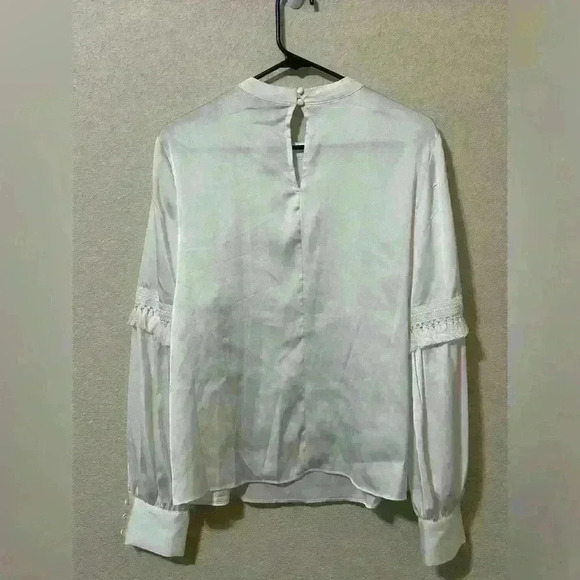Ryegrass Ivory Tassel Boho Victorian Blouse Large NWT Love Bowery Poplin - Picture 10 of 11